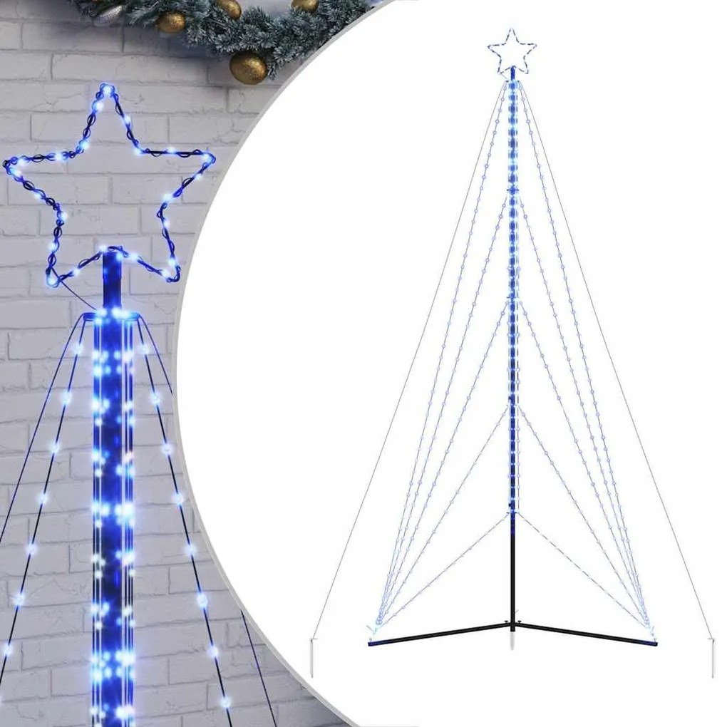 kék LED karácsonyfa 615 LED 404,5 cm