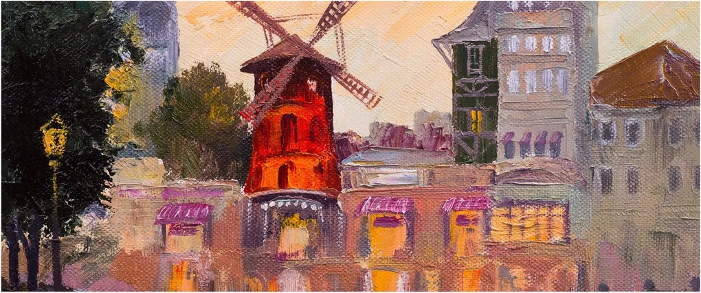 Kép - Moulin rouge, Párizs, Franciaország (120x50 cm)