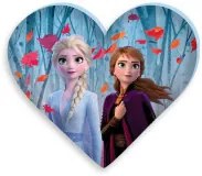 Disney Jégvarázs Leaf formapárna, díszpárna 35x30 cm Velúr