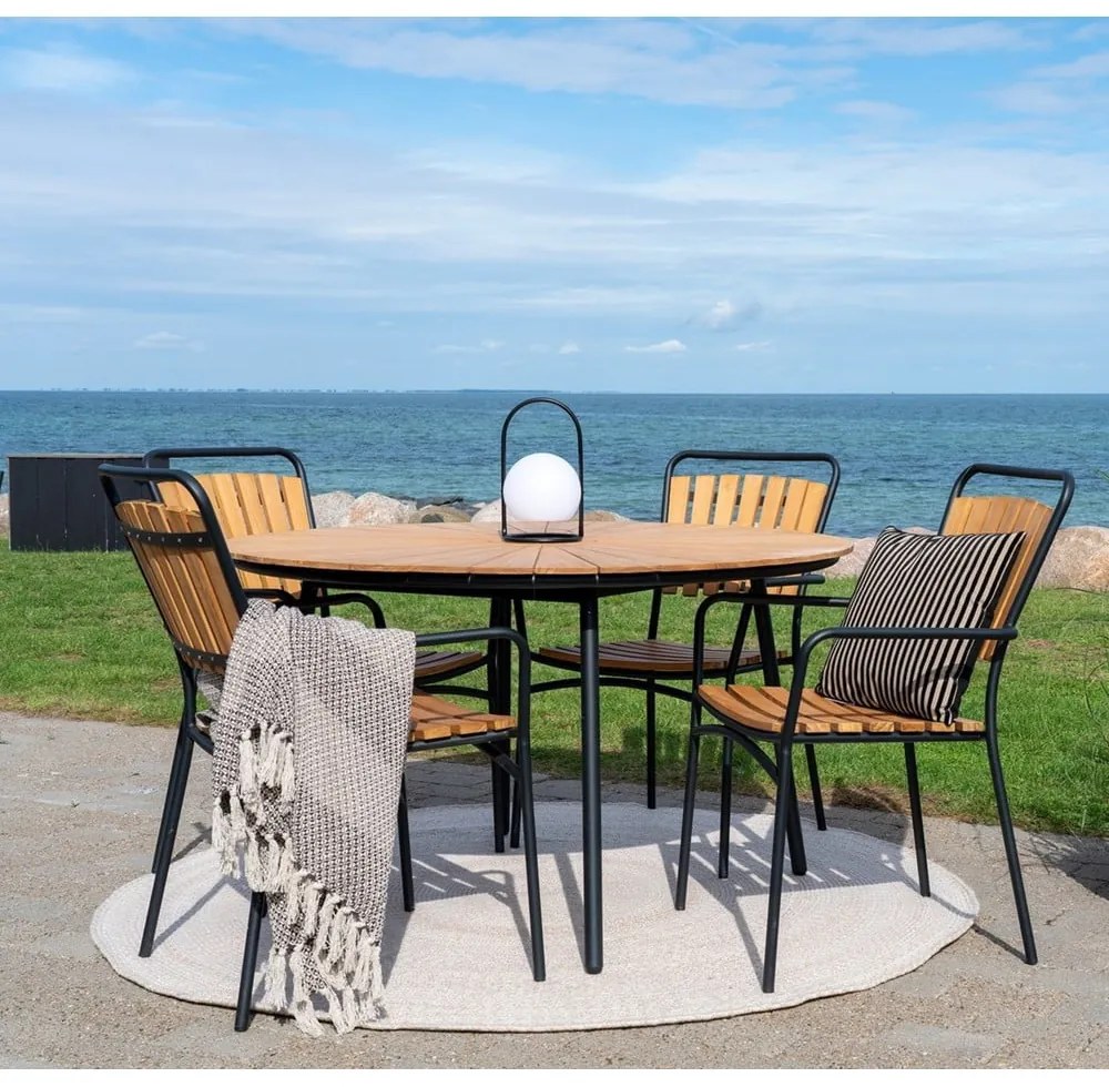 Teakfa kerek kerti étkezőasztal ø 130 cm Cleveland – House Nordic