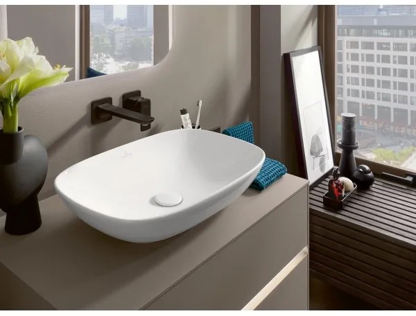 Villeroy & Boch 4A490101 - Pult fölé helyezhető mosdó LOOP&FRIENDS 56x38 cm kerámia/fehér