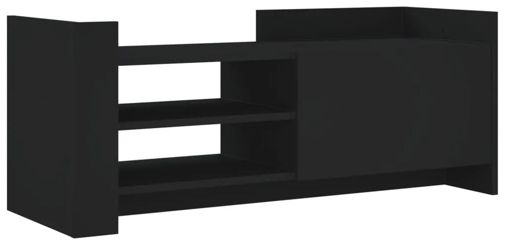 fekete szerelt fa TV-szekrény 100 x 35 x 40 cm