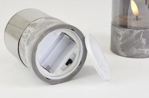 LED gyertya üvegben 3 db időzítő/talpas