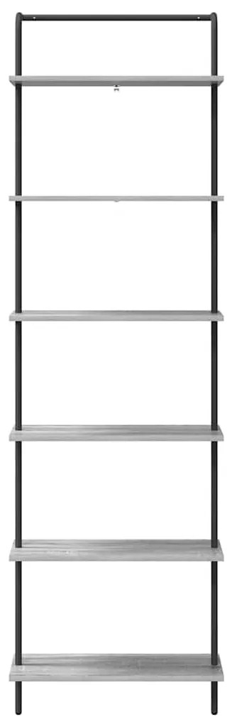 Könyvespolc Szürke sonoma 60 x 24 x 203 cm Faanyag
