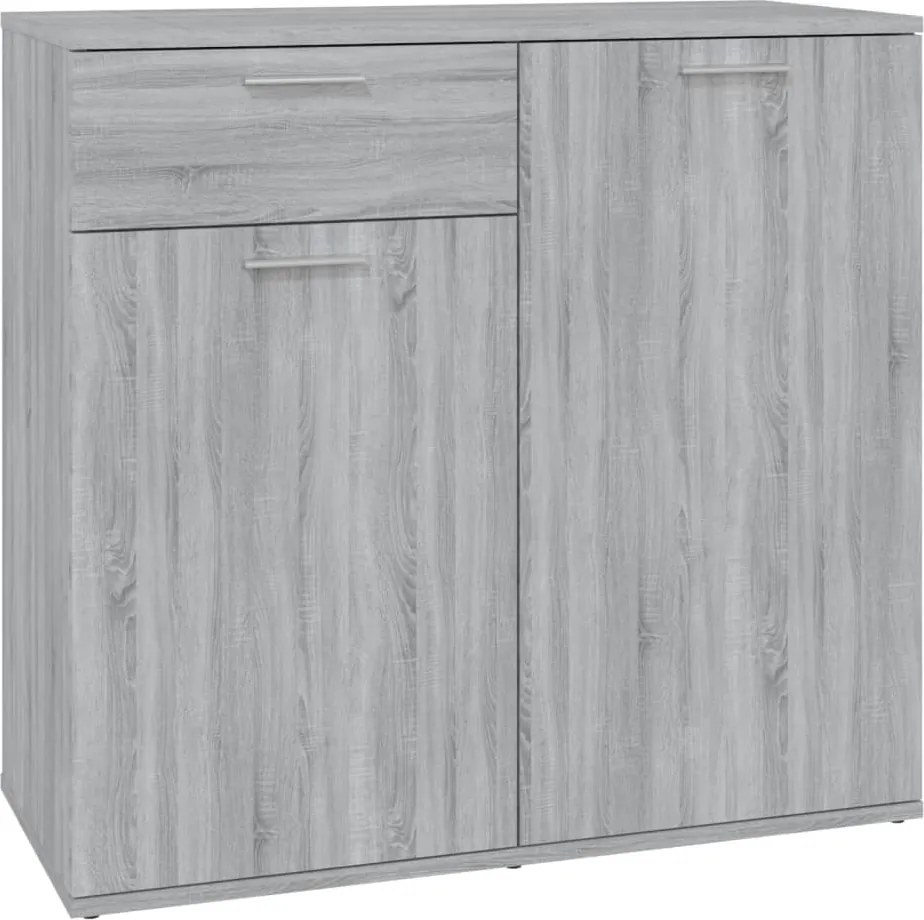 vidaXL szürke sonoma színű szerelt fa tálalószekrény 80x36x75 cm