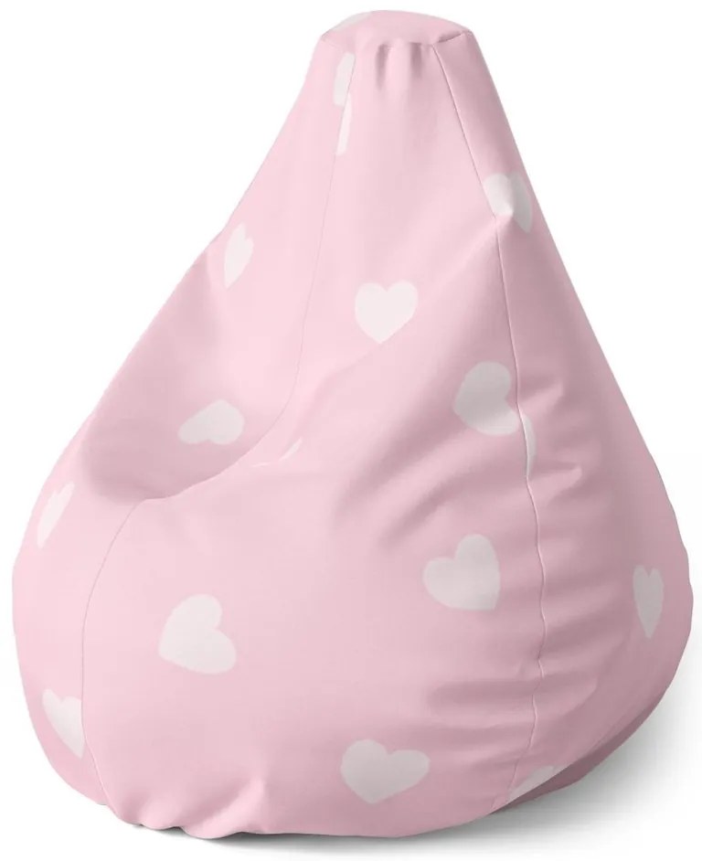 Pear babzsák rózsaszín szívecskék - gyerek, rózsaszín