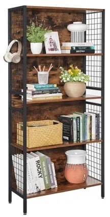 NAVARO könyvespolc barna/fekete