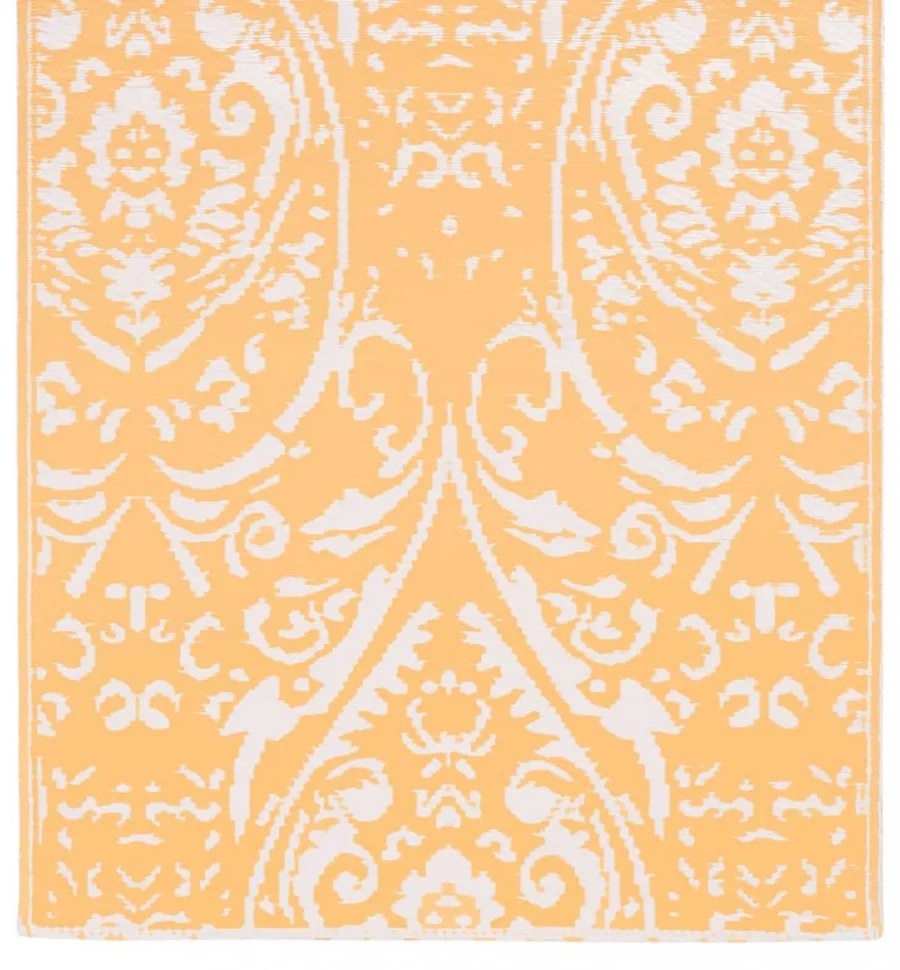 ARAKIL narancssárga-fehér PP kültéri szőnyeg 190 x 290 cm