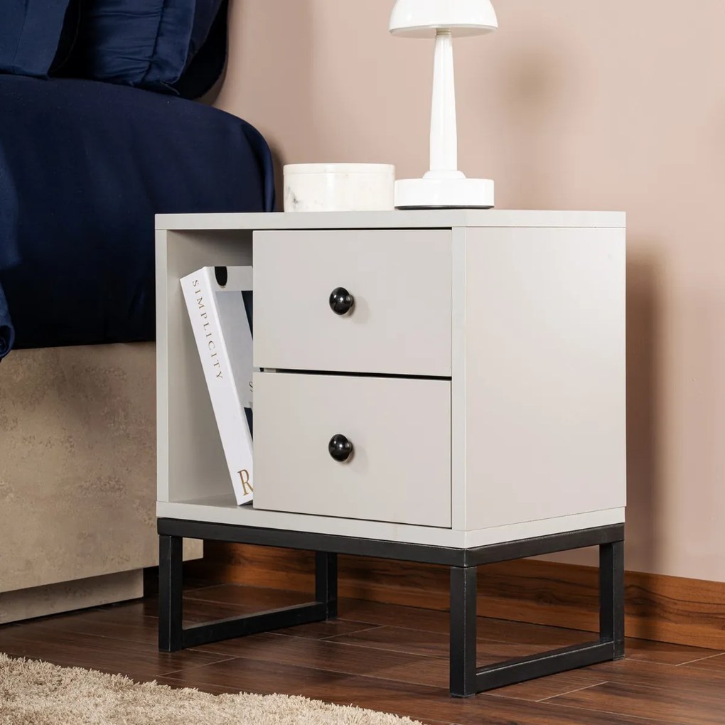 Éjjeliszekrény Glimmer Grey