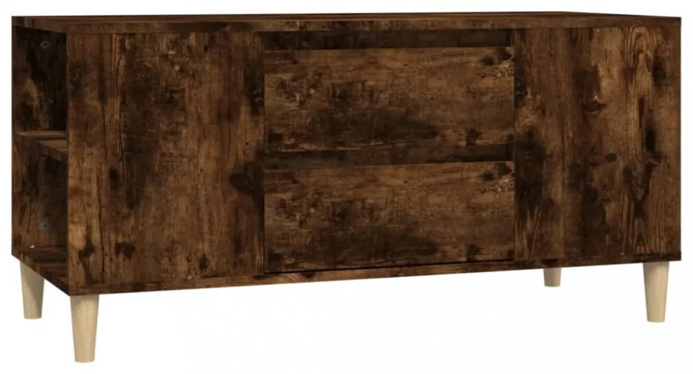 füstös tölgy színű szerelt fa TV-szekrény 102x44,5x50 cm