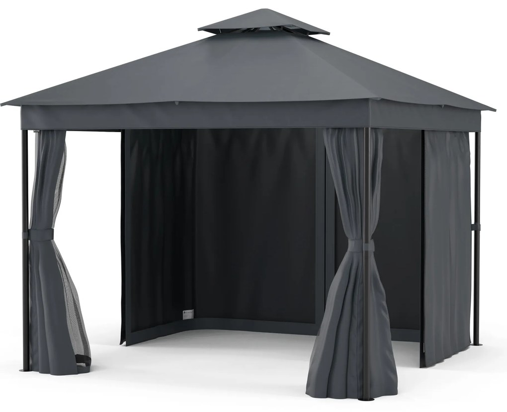 Mondo Dual pavilon 3x3 dupla tetővel és szúnyoghálóval