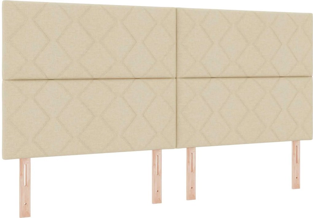 vidaXL Fejtámla Krém 200 cm szövet