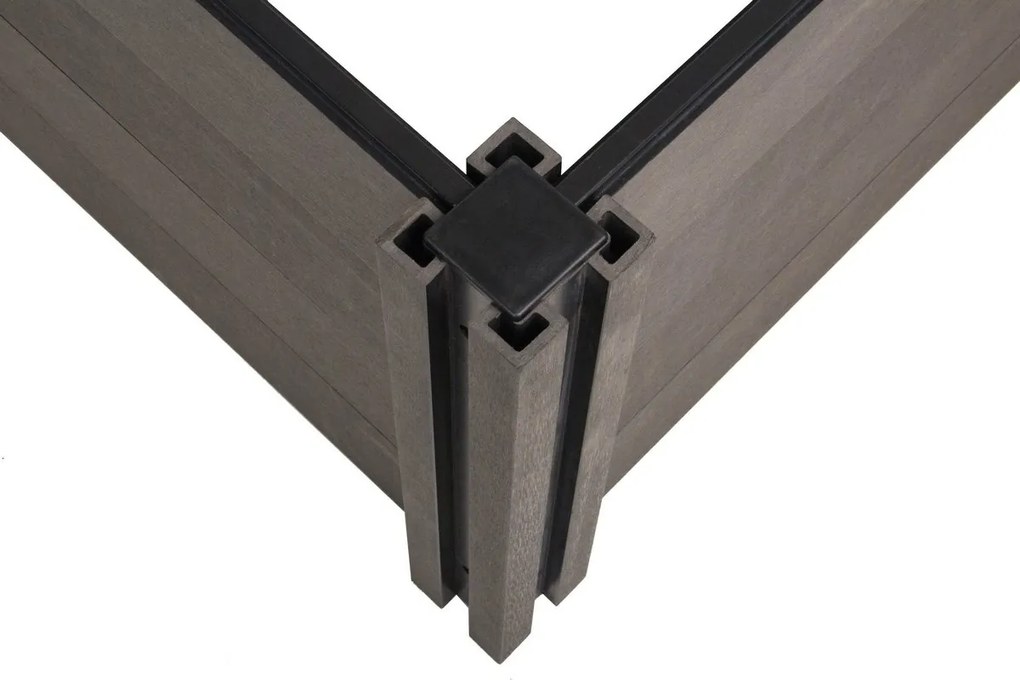 Emelt virágágyás G21 Crop 106 x 106 x 54, WPC,Eben, 54 cm