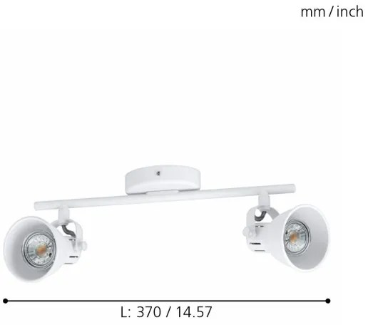 Eglo 98394 - LED Spotlámpa SERAS 2xGU10/3,3W/230V