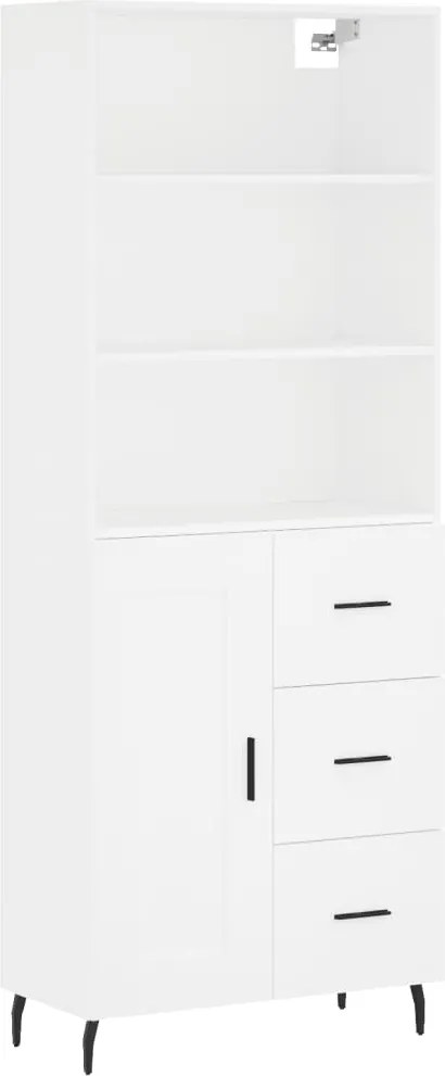 vidaXL fehér szerelt fa magasszekrény 69,5 x 34 x 180 cm