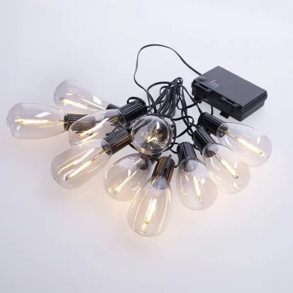 Brilagi - kültéri karácsonyi LED girland 10xLED/3xAA 3,2m IP44 meleg fehér