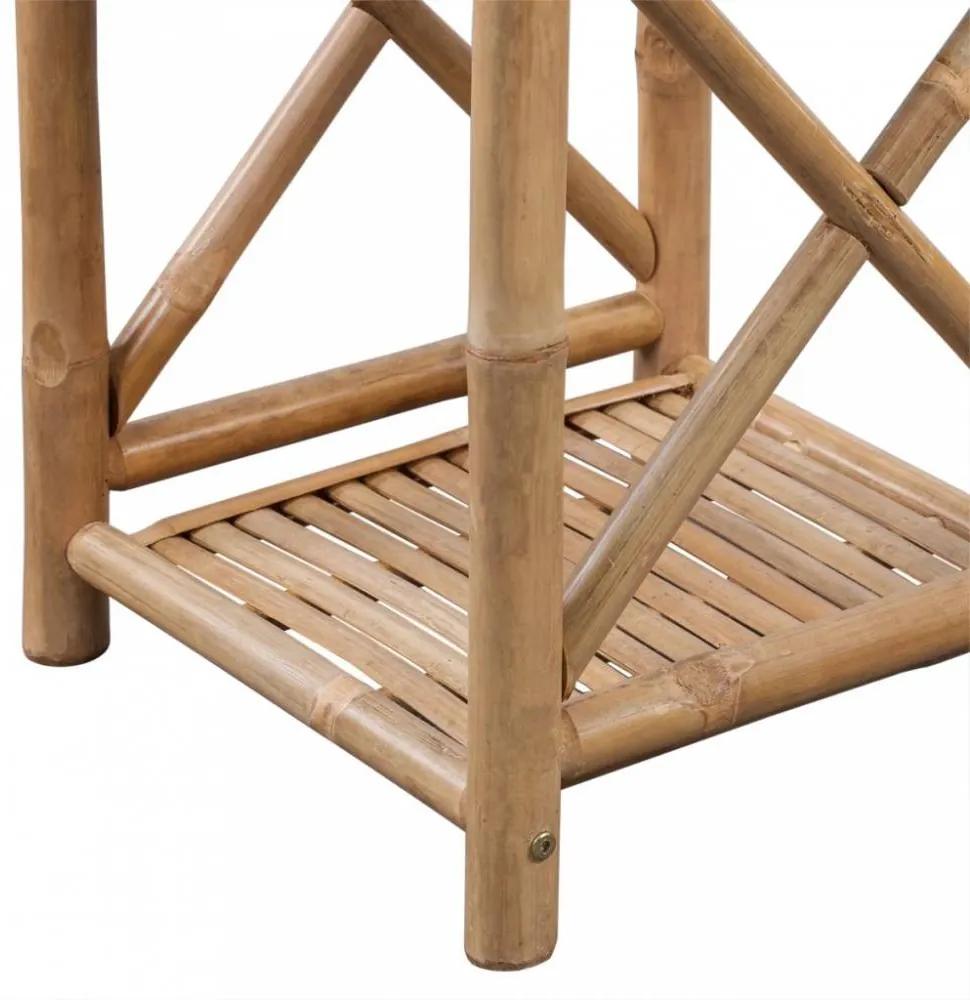 4 szintes szögletes bambusz polc