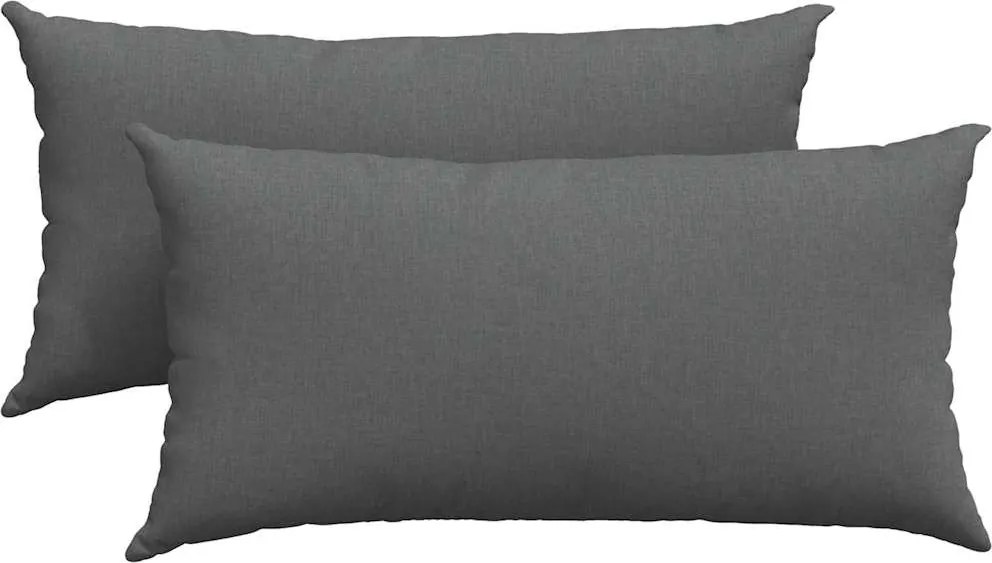 vidaXL Kanapé párnák 2 pcs Sötétszürke 80 x 40 cm szövet