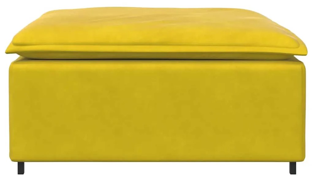 sárga moduláris kanapé lábzsámoly modul 100x100x48 cm