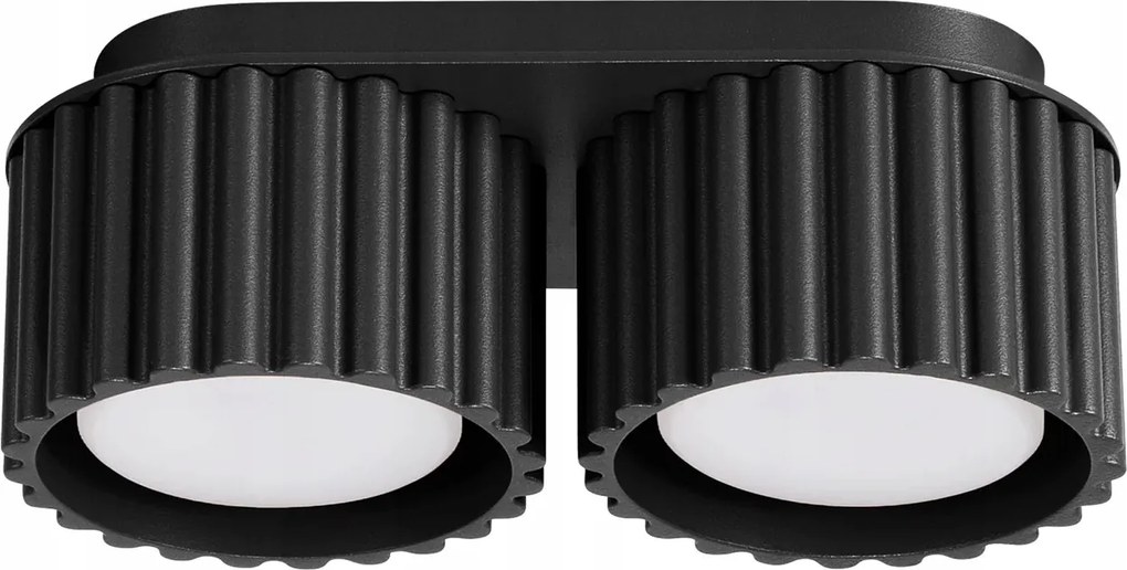 Sollux Lighting Mennyezeti lámpa fekete 21cm 2xGX53 10W Aura ovális