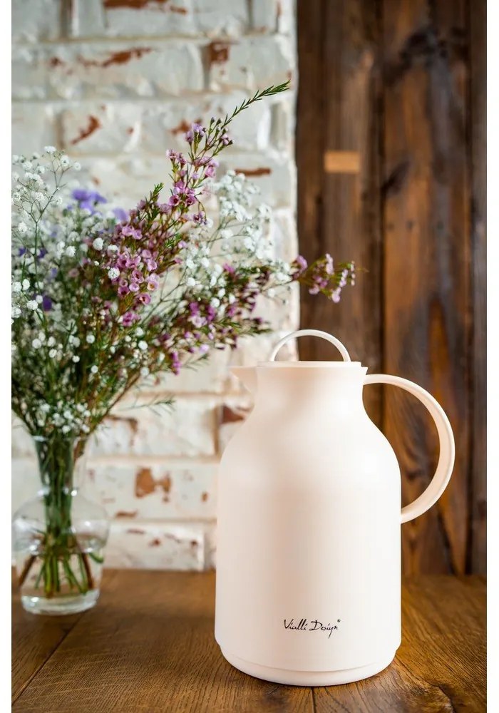 Bézs termosz, 1 l - Vialli Design