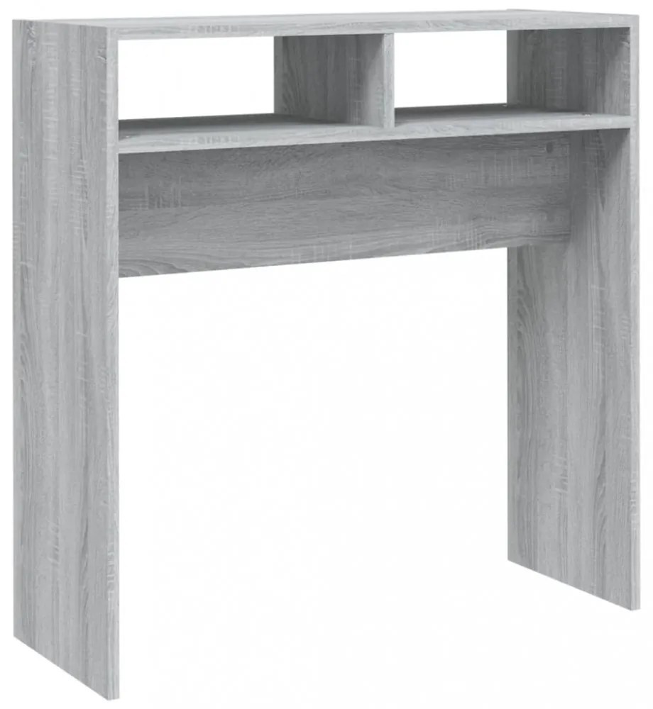 szürke sonoma színű szerelt fa tálalóasztal 78 x 30 x 80 cm
