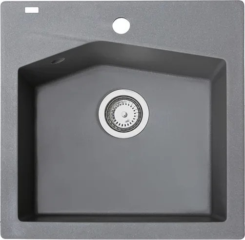 Linea 50 Metalac 372994 Gránit Mosogatótálca - Extra mély, Egymedencés, Négyzet, Grafit