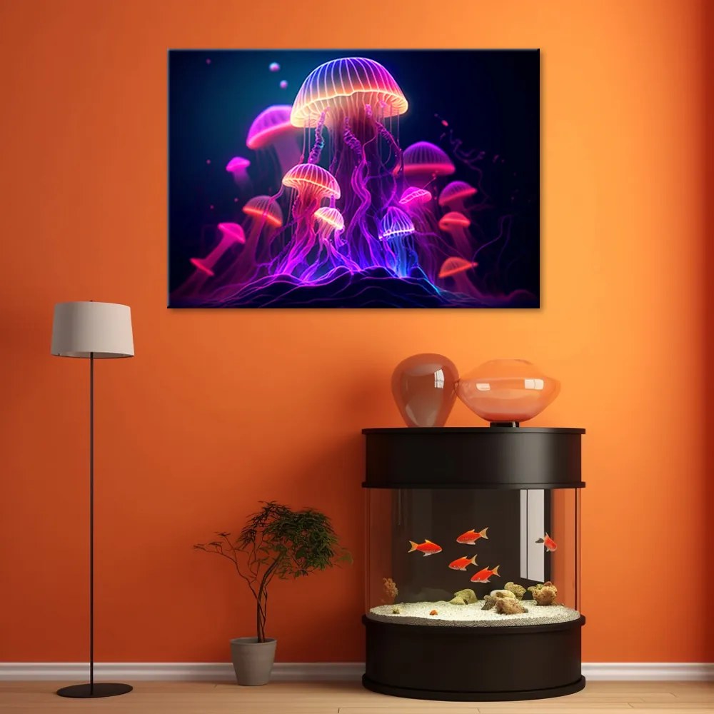 Gario Vászonkép Titokzatos medúzák Méret: 100 x 70 cm