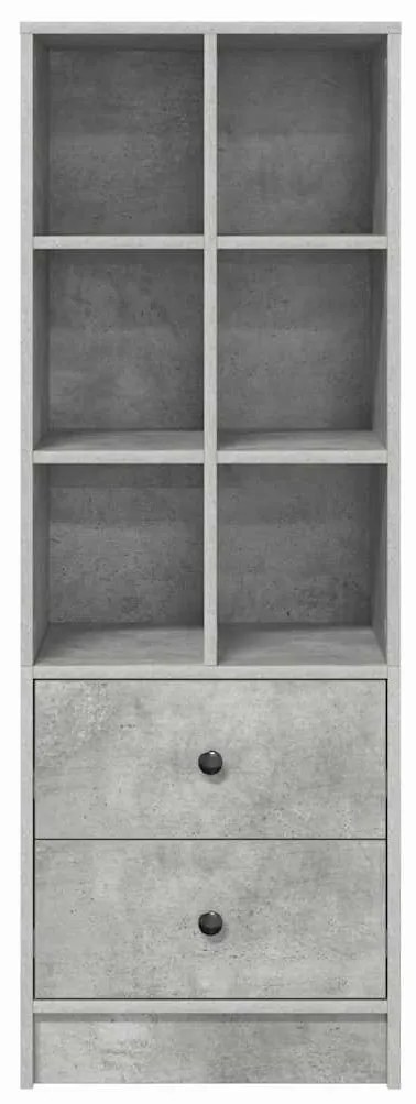 Magasfiú fiókkal Beton szürke 45.5 x 34 x 127 cm Faanyag