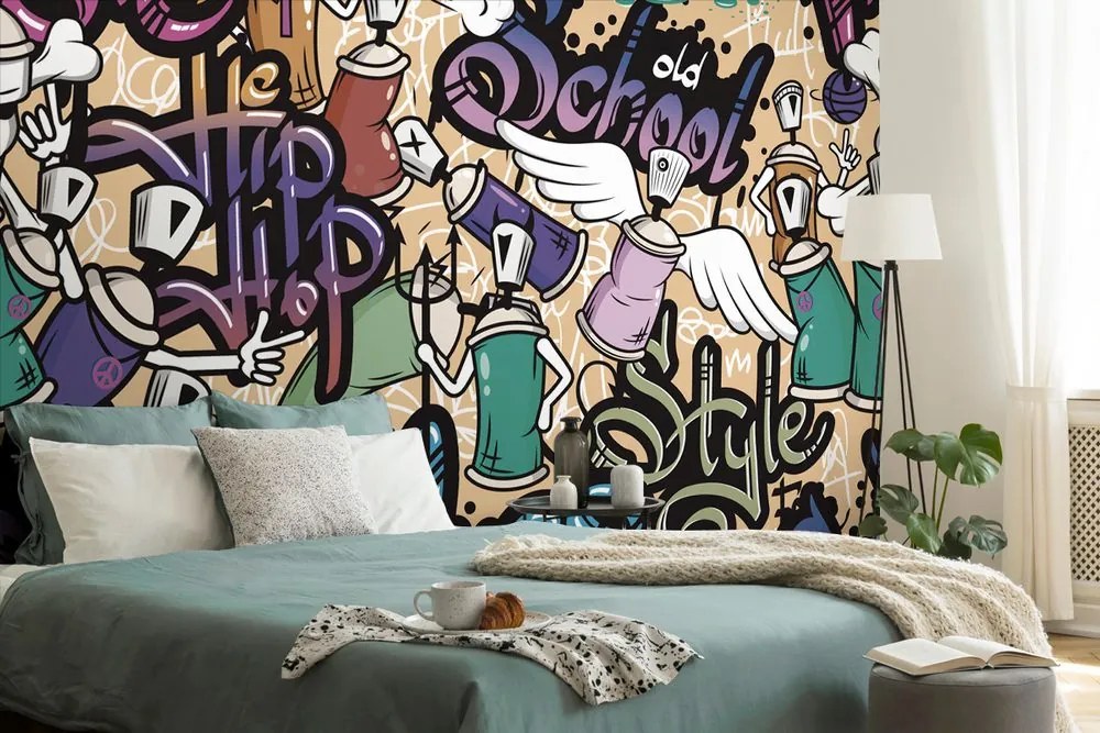 Tapéta grafikus street art művészettel
