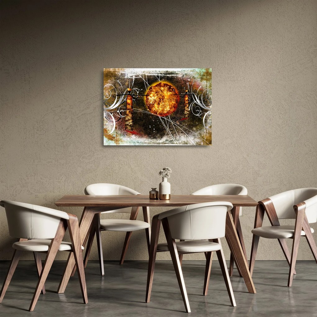 Egy őskori festmény képe (üvegen) (70x50 cm)