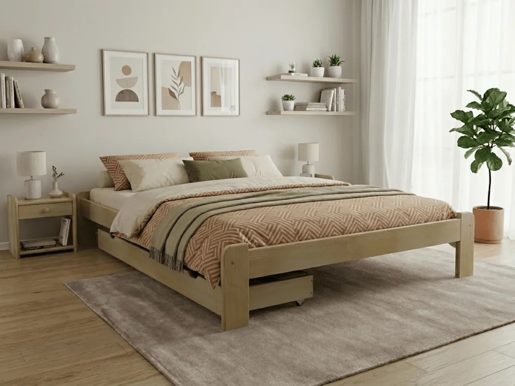 ADA ágy 120 x 200 cm, fenyőfa Ágyrács: Ágyrács nélkül, Matrac: Deluxe 10 cm matrac