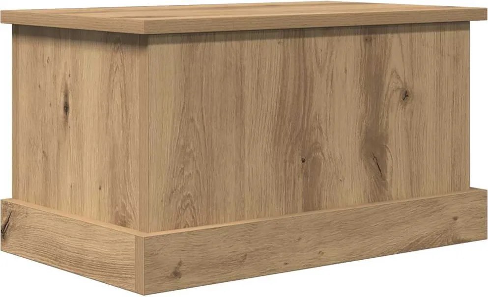 vidaXL kézműves tölgy színű szerelt fa tárolódoboz 30 x 50 x 28 cm
