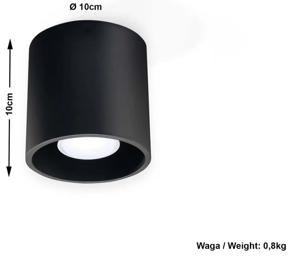 Roda fekete mennyezeti lámpa - Sollux