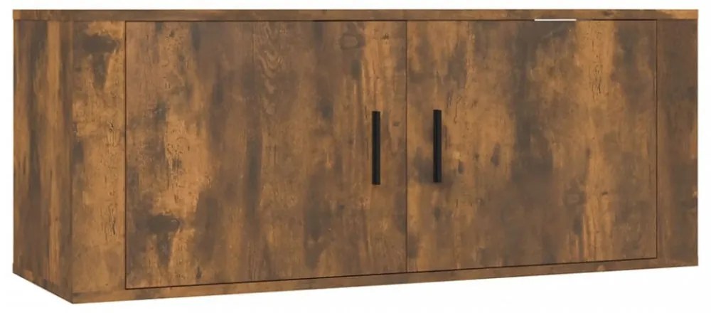 füstös tölgy színű fali TV-szekrény 100x34,5x40 cm