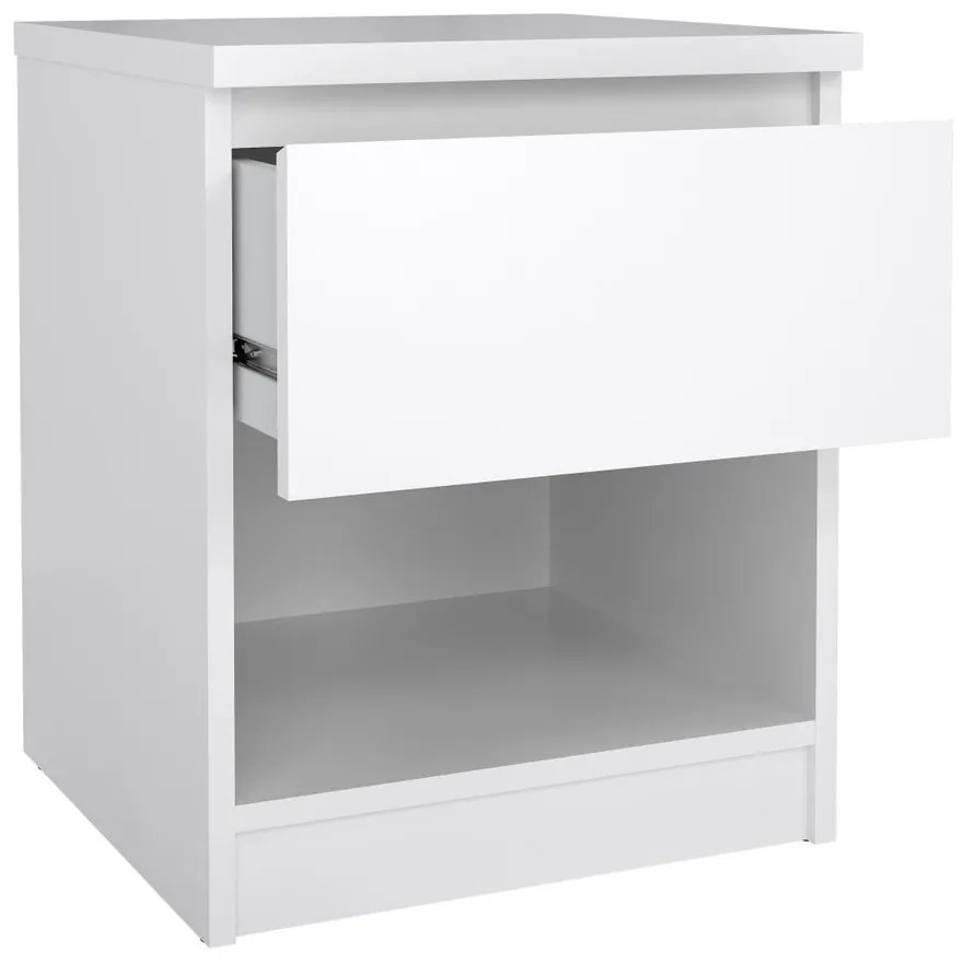 Simplicity éjjeliszekrény, fehér fényes