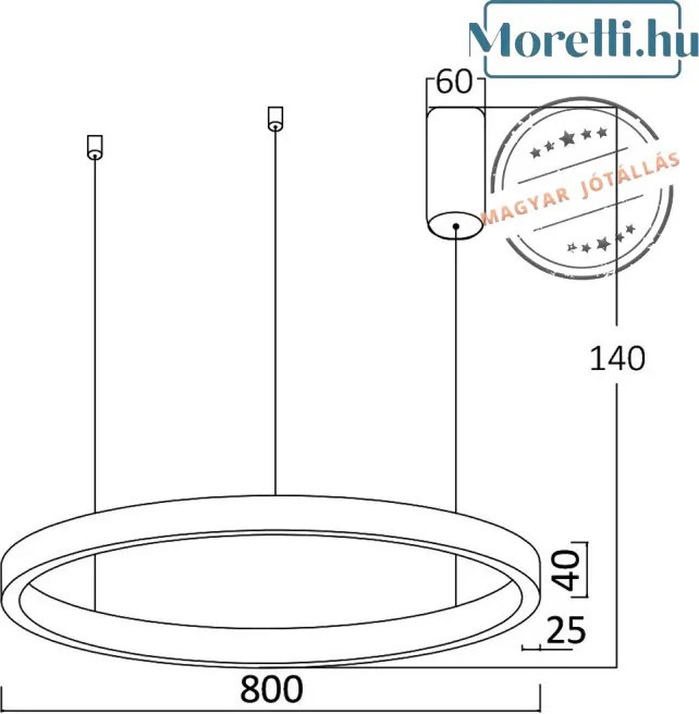 BRAYTRON BH16-09280 LINA-PDS Modern Led Függesztett Lámpa LED IP20