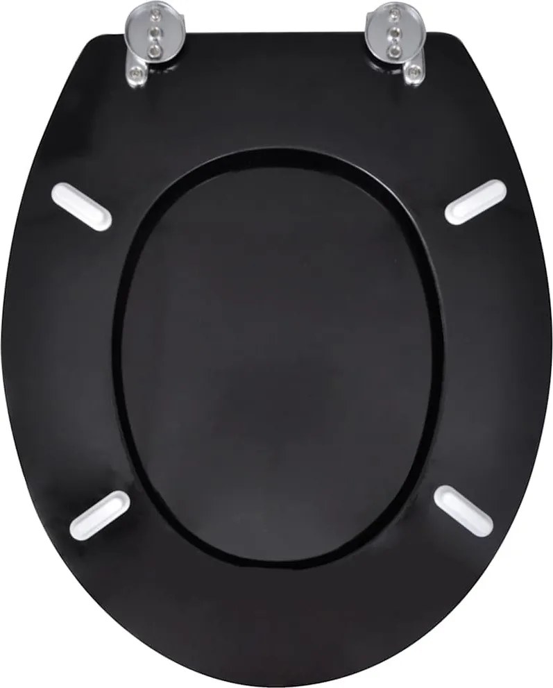 Egyszerű tervezésű fekete MDF WC-ülőke