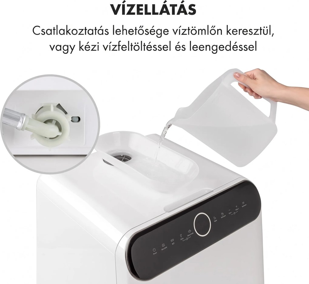 Klarstein Oceana, mosogatógép, 860 W, F energiahatékonysági osztály, szabadon álló, beépítés nélkül, fehér