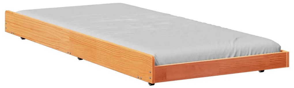 Ágykeret Barna Tömör fa 80 x 200 cm Ágykeret Négyszögletes