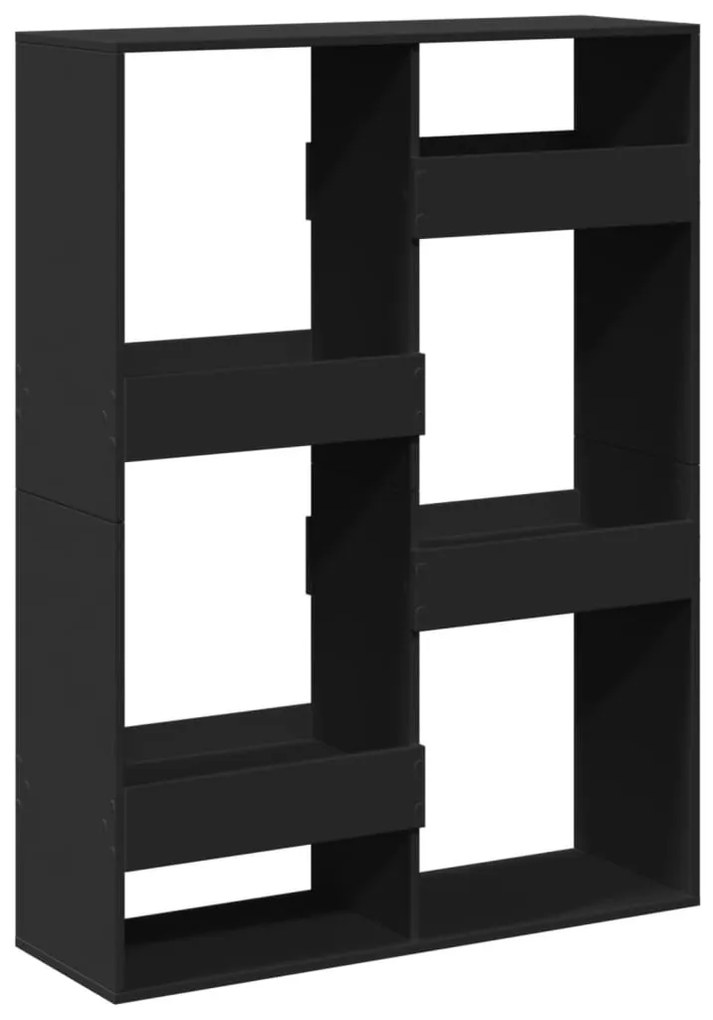 fekete szerelt fa könyvespolc 100 x 33 x 135 cm