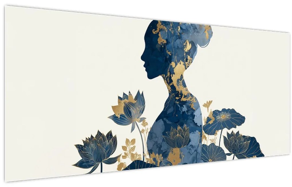 Kép - Márvány női profil (120x50 cm)