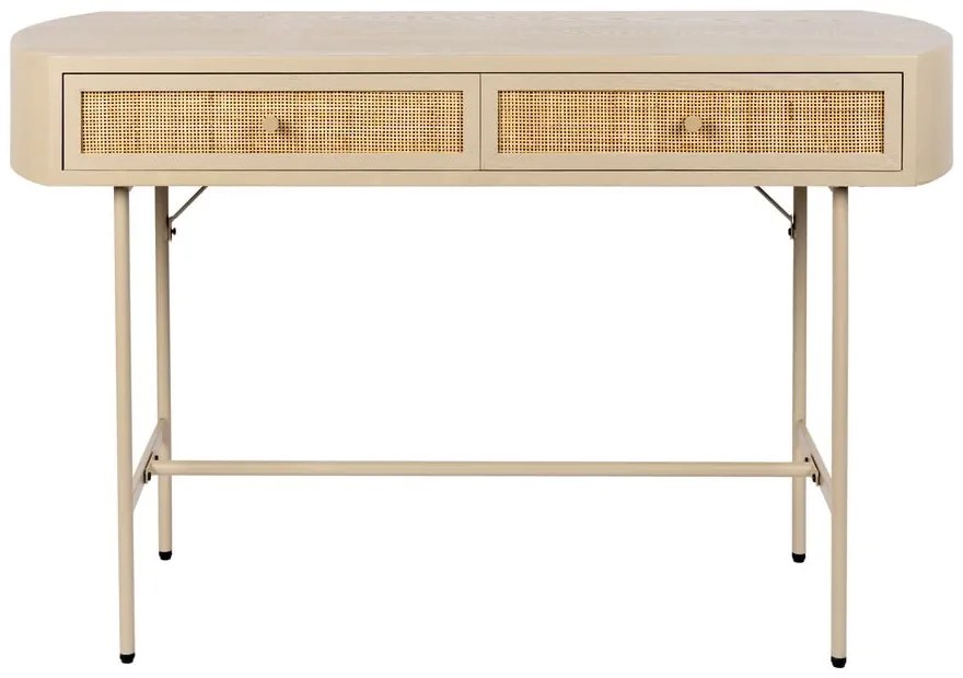 Bézs konzolasztal 40x120 cm Amaya – White Label