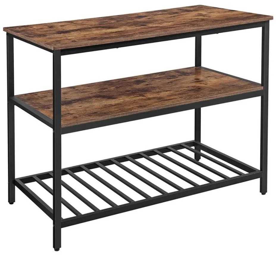 MARGE konyhai polcos állvány barna/fekete