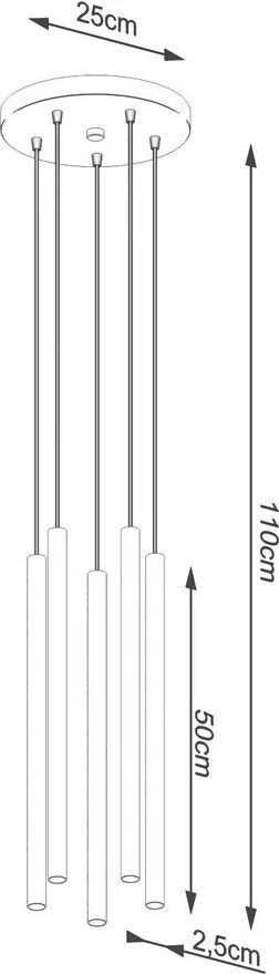 Fehér fém függőlámpa ø 25 cm Fideus – Sollux