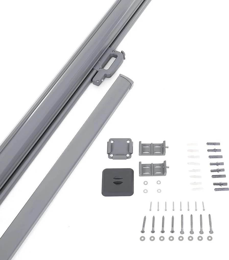 SONGMICS oldalsó rolós árnyékoló, kihúzható napellenző 200x350cm bézs