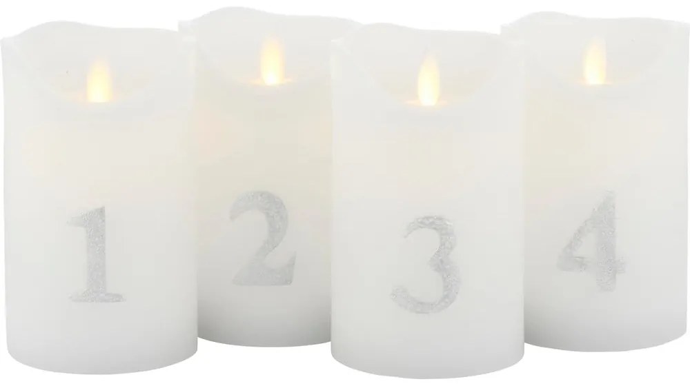 Karácsonyi fénydekoráció 4 db-os (magasság 13 cm) Sara – Sirius