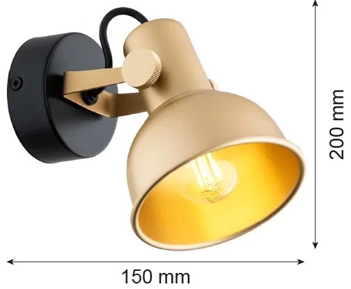 Argon 8248 - Spotlámpa LENORA 1xE14/7W/230V arany/fekete