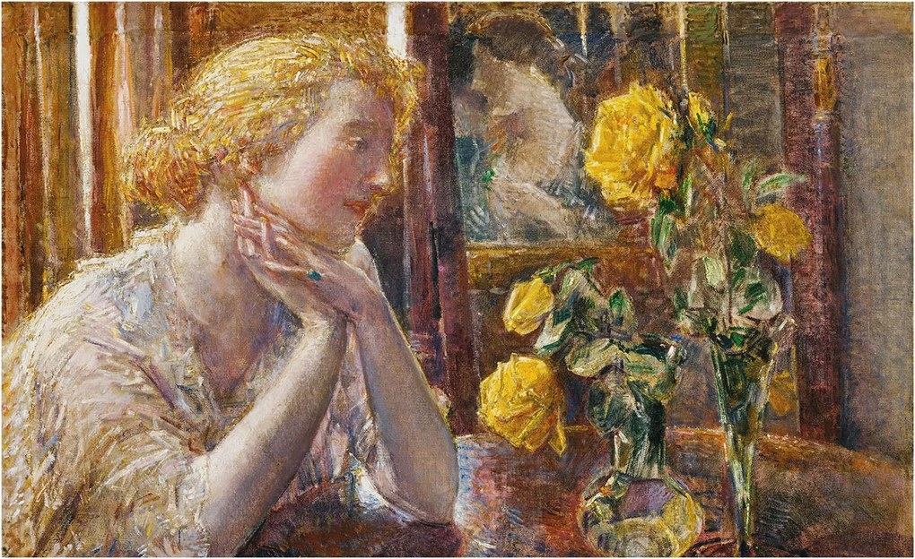 Fotótapéta Flizelin Dekoratív az irodába Nő rózsákkal 416x254 Ragasztó