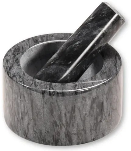 Kesper 71504 Márvány mozsár kalapáccsal, fekete,cm átmérő 13 cm